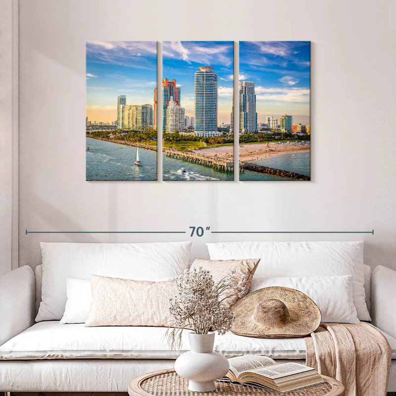 Gillard Coastal South Beach Miami, H 28 po x l 45 po