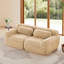 Canapé modulaire à 2 places pour canapé modulaire, conception antidérapante en tissu moelleux et moelleux, éponge haute densité 32D, conception ergonomique sans assemblage, avec coussins décoratifs pour étude, kaki clair-1294964758