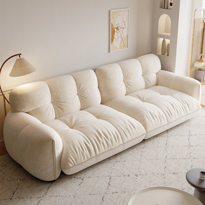 Causeuse-coussin modulaire en polyester beige