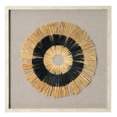 Décoration murale encadrée à la main 23,5 "x 23,5" Boho