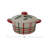 Scalloped Stoneware Baker with Striped Handles