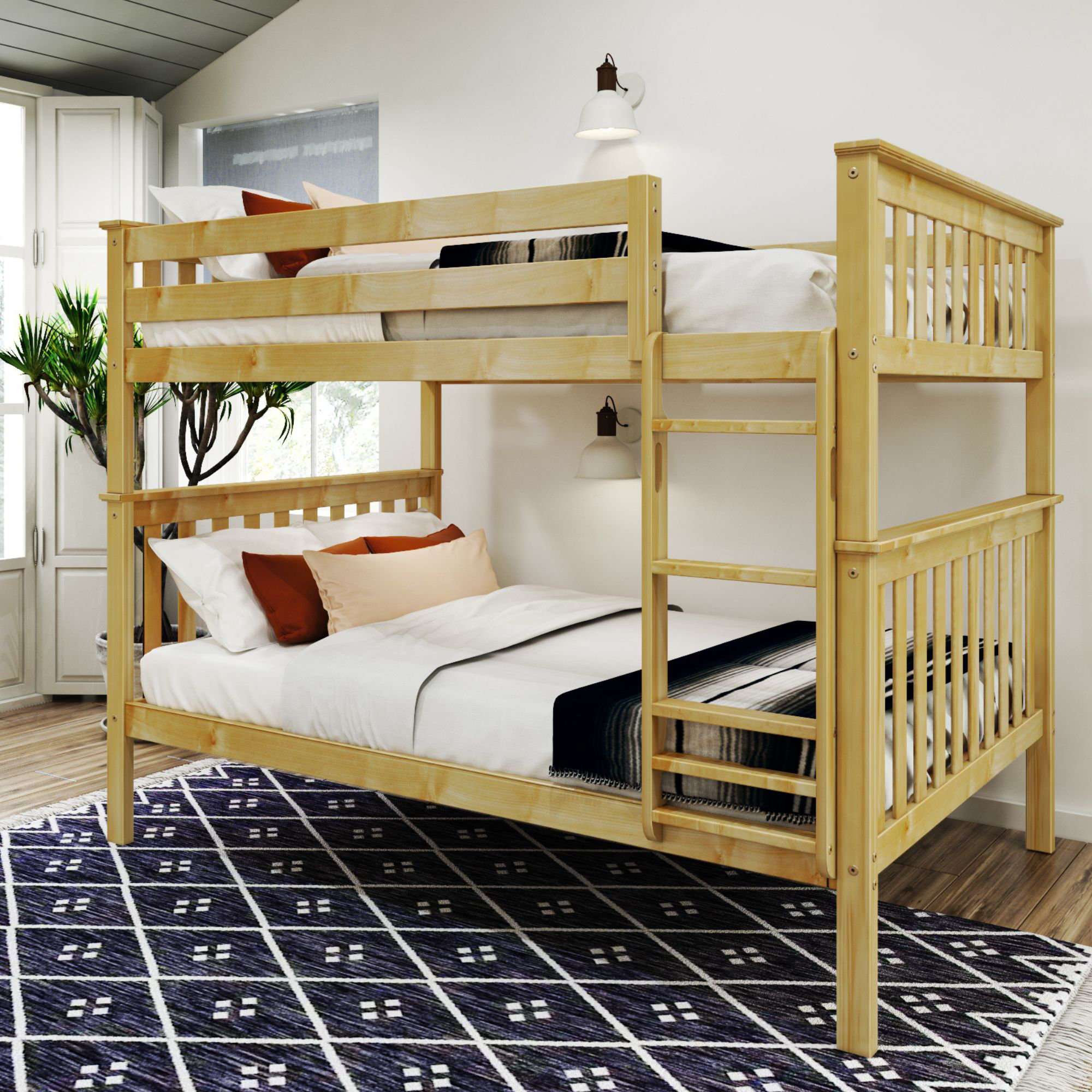 Harriet Bee Bolles Solid Wood Full over Full Standard Bunk Bed ...