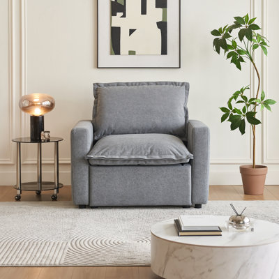 Fauteuil inclinable électrique en tissu gris, position zéro gravité, avec ports de chargement USB et accoudoirs carrés.