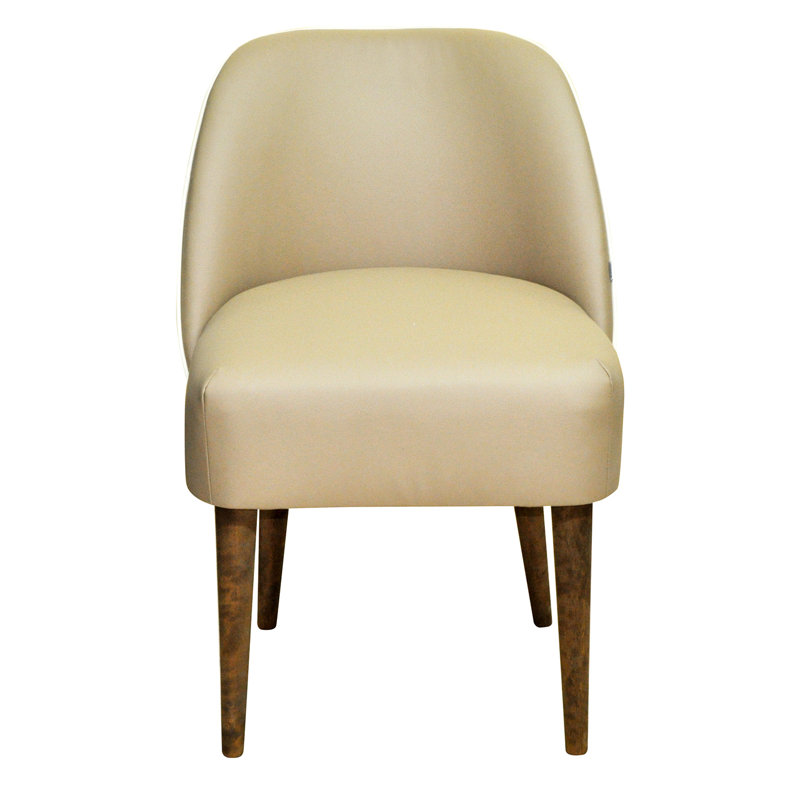 47cm H Upholstered Side Chair in Beige, Beige