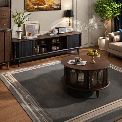 French style TV stand paired with coffee table