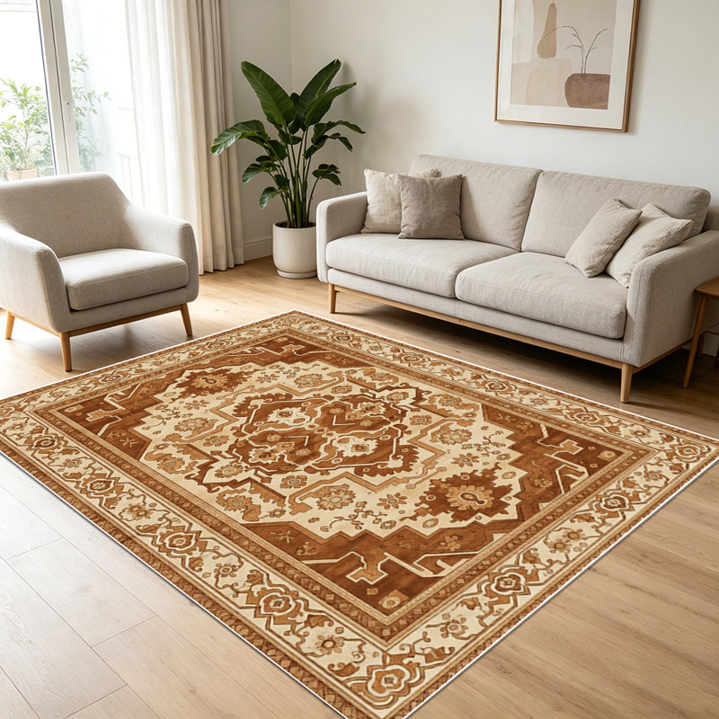 Vintage classical pattern carpet, soft and easy to clean, suitable for multiple scenarios, living room, bedroom, dining room, indoor carpet