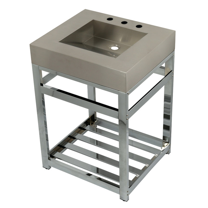 Ensemble de meuble-lavabo simple 25 po Fauceture, Chrome poli