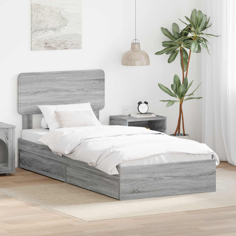 Bed, Small Single (2'6), Grey Sonoma