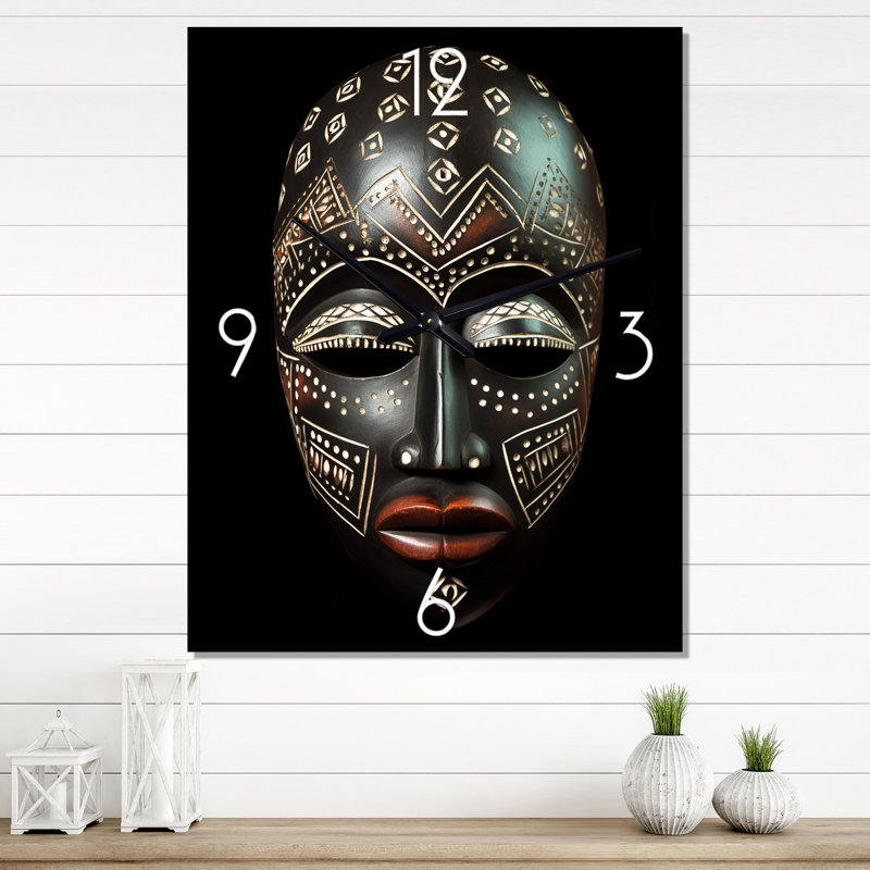 Ethnique masque africain traditionnel XXI - Horloges murales tribales, Petit