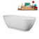67" Streamline Soaking Freestanding Tub and Tray With Internal Drain