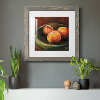 Printed Fruit rustique II - reproduction encadrée de qualité supérieure - prête à être accrochée