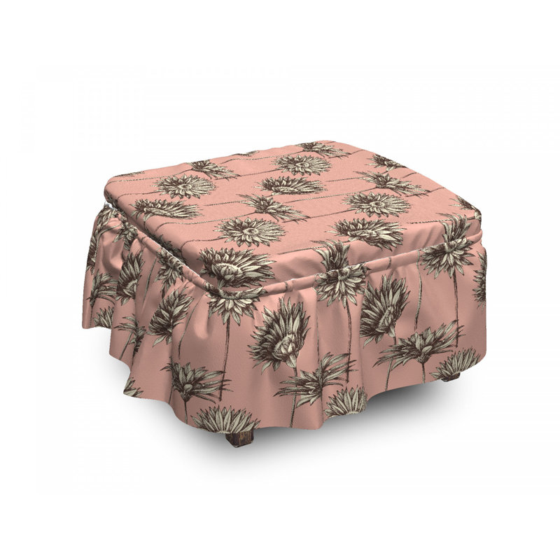 Housse pour de repose-pieds gerbera fleur spectaculaire