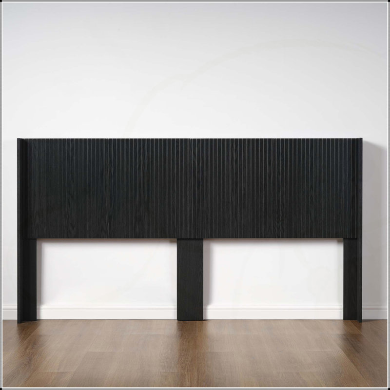 Wood Headboard Wide Wooden Headboard Only, Modern Farmhouse Headboards, Wall Mounted Fluted Panel, Wingback Boho Headboards
