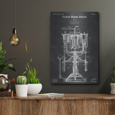 " Beer Bottling Machine Blueprint Patent Chalkboard " by Luxe Metal Portfolio