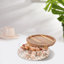 Plateau de rangement pour aliments en verre avec couvercle en bois-87233467