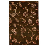 Hand Knotted Area Rug in Brown