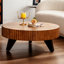 Table basse ronde de 35,4 po, table basse convenant à un décor de maison-378778597-378778596