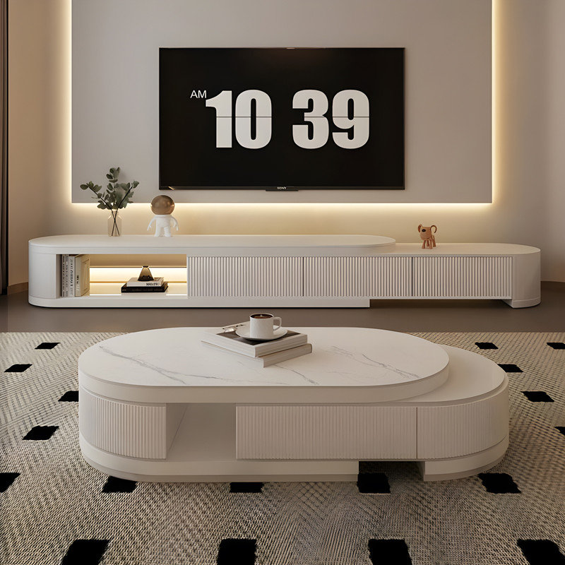 Solid Coffee Table with Storage
