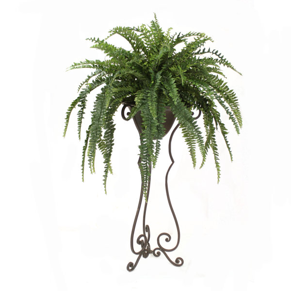 Distinctive Designs 60'' Faux Fern Plant in Metal Planter | Wayfair