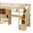 Karanfila Twin Over Twin Loft Bed With Built-In Desk And Staircase, With Storage Compartments And Shelves-1626211048
