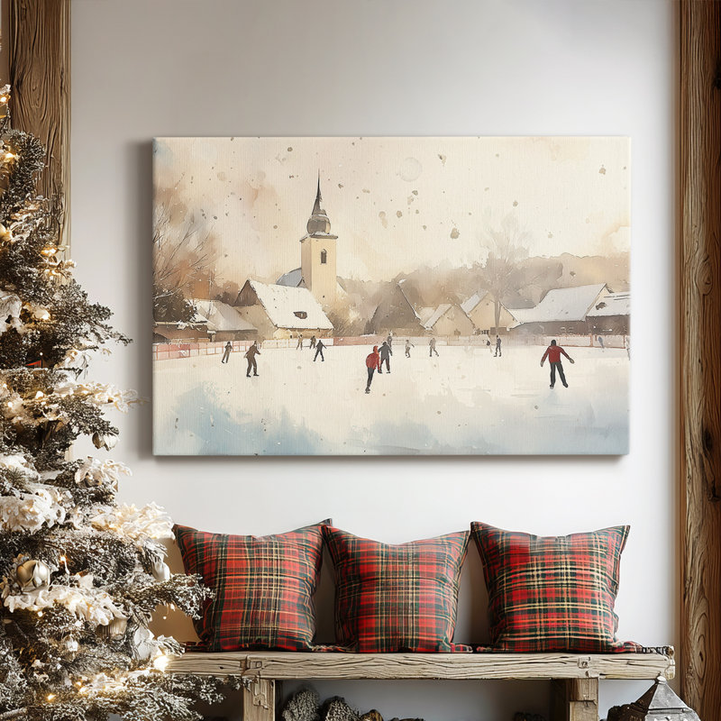Eve of Golden Yule - Toile tendue avec châssis de qualité supérieure, H 48 po x l 32 po