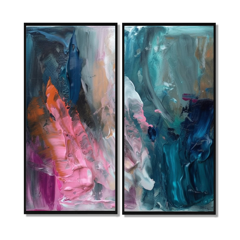 Chrishawn - art mural abstrait, 40" H x 40" W, Black, Framed Print without Mat