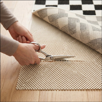 Rug Branch Rug Pad Extra Strong Grip, Keep Area Rugs in Place, Thick, Slip and Skid Resistant Pads for Hard & Soft Floors, Under Carpet Mat Cushion and Hardwood Floor Protection