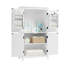 Armoire de rangement élégante pour salle de bain, unité de rangement pour salle de bain, armoire autoportante avec 4 portes, tablettes réglables, tablettes adaptables-1435020395