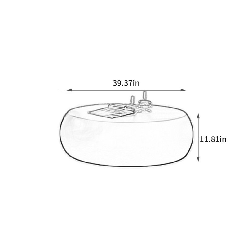 Wabi-sabi simple round coffee table