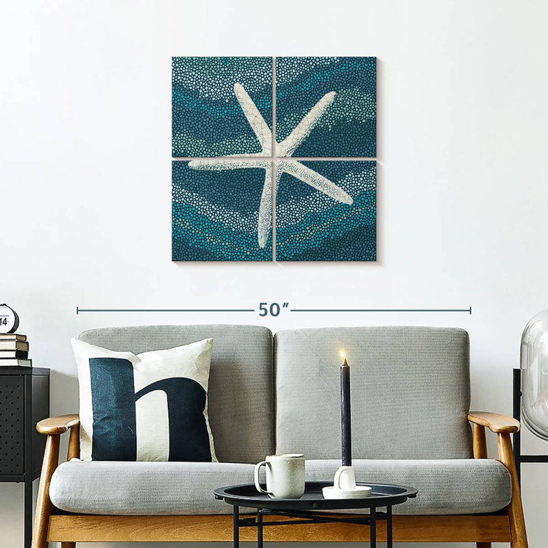 Aletra Blue Sea Glass II, H 26 po x l 26 po