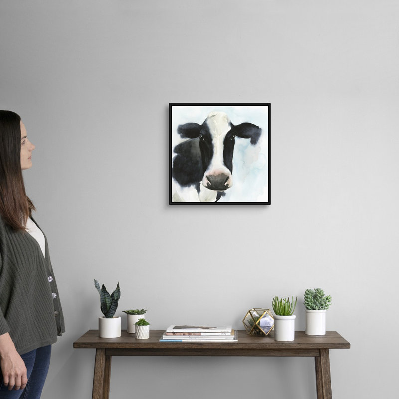 Art mural sur toile Farmhouse Friend II, H 18 po x l 18 po x P 2 po, Toile avec cadre noir