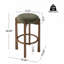 Contemporary Backless Bar Stool Set with Solid Rubber Wood Frame