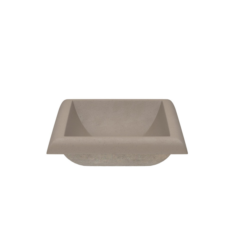 Montecito Handmade Rectangular Drop-in Bathroom Sink, Earth