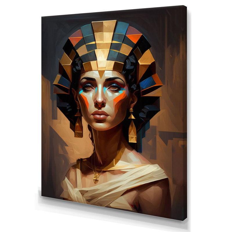 Portrait de la déesse égyptienne II - reproduction sur toile, H 20 po x l 12 po x P 1 po, Toile tendue