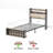 Twin Bed Frames, Customizable Led Lighting, Charging Facilities, Large Storage Space, Solid Metal Construction, Easy To Put Together