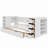 White Wooden Twin Size Daybed with Side Shelves & Drawers, Storage Bed with Multi-Functional Desk and Charging Station