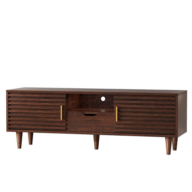 Hadwin Media Centre Console for TVs up to 65", Mid Century Modern TV Stand with Drawer and Cabinets