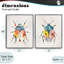Ensemble de 2 giclées encadrées colorées Boho Beetles, design par Kim Allen-1919337485-1919337487
