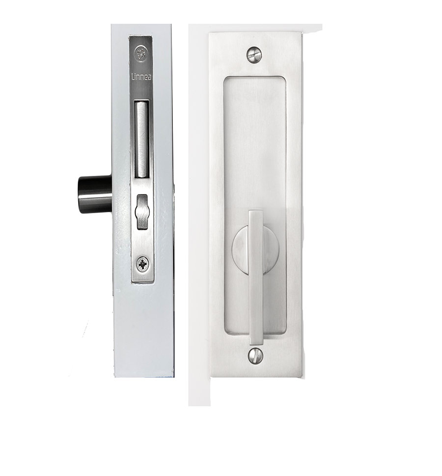 Pocket Door Pull Handle, Edge Pull, Professional Stainless Steel 304, Flush  Mount Door Pull for Pocket Sliding Door (Satin Nickel, 1) 