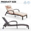 Ensemble de 2 chaises longues d'extérieur réglables avec accoudoirs et roulettes pour la piscine, la cour arrière et la terrasse-1041390656-1041390716