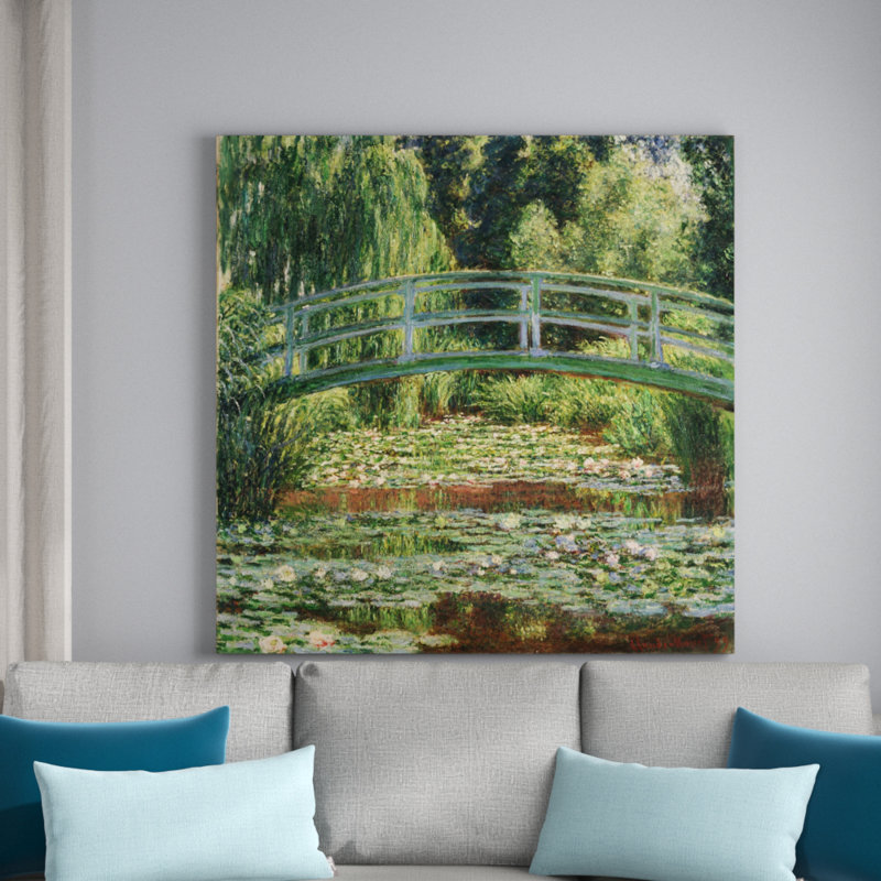 The Japanese Footbridge by Claude Monet - Wrapped Canvas Print, 46cm H x 31cm W