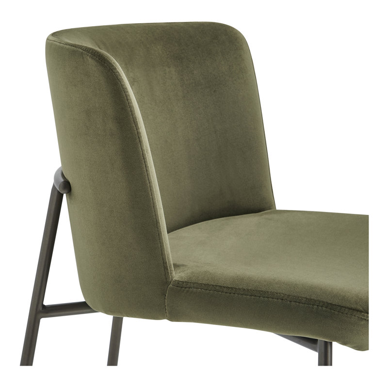 Early Upholstered Stool, Counter Stool (26.4" Seat Height), Green Velvet