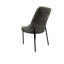 Paire de chaises d'appoint de salle à manger en tissu gris rembourrées Boucle