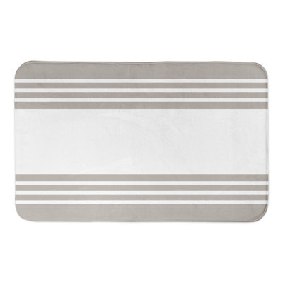 Tapis pour salle de bain à rayures SandpiperCove