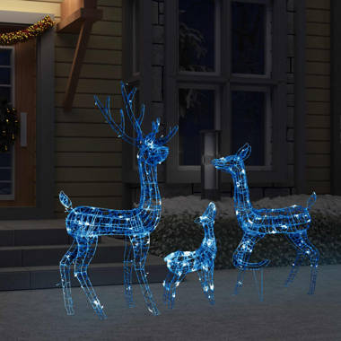 Reindeer Christmas Acrylic Ornament String Light Acrylic Keepsake Holiday  Xmas 3 Inch with Hole Ornament Decoration for Couple Xmas Married Holiday
