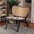 Brisbane Boho Black 15.7"H Rattan Accent Chair
