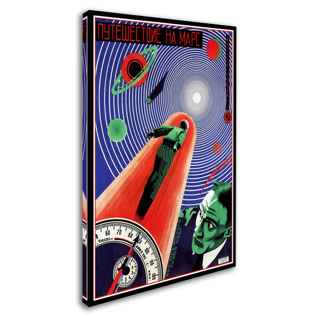 'Journey to Mars' Graphic Art Print on Wrapped Canvas Trademark Fine Art 