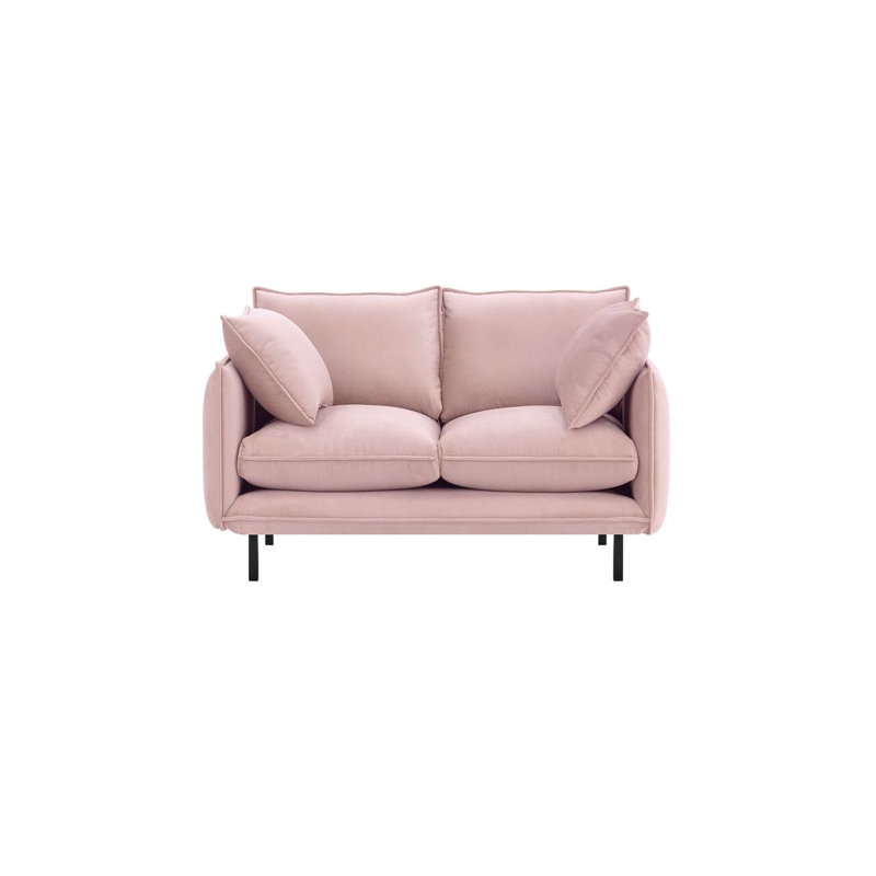 Neptali 2 Seater Velvet Sofa, Light Pink