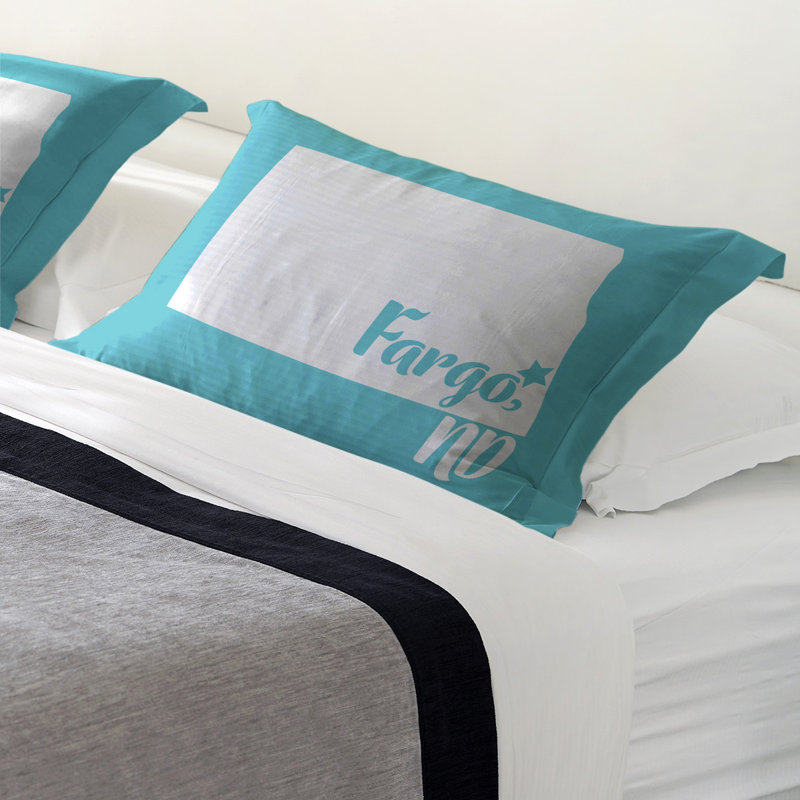 Fargo Polyester Sham Set, Teal, King, Microfiber