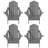 HDPE Adirondack Foldable Chair Wood Texture With Cup Holder(Set Of 4)-684981168